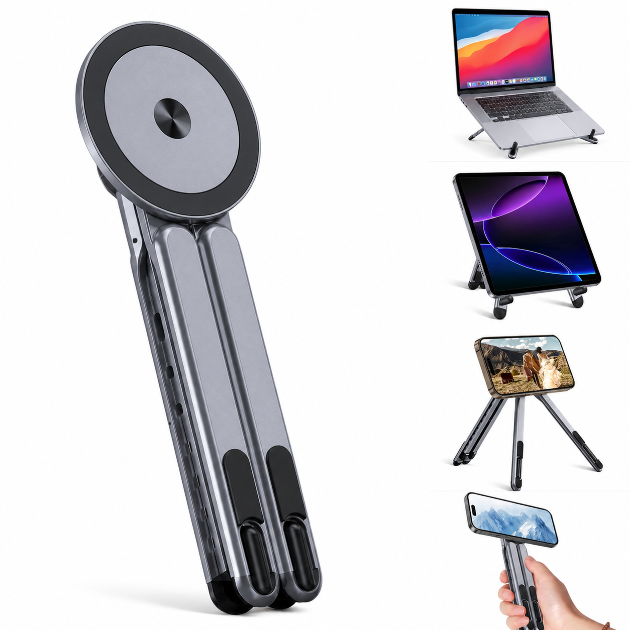 OLIQVO 4-in-1  Magnetic Foldable Laptop Stand